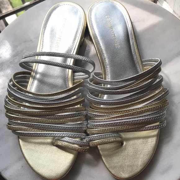 Metallic Donald Pliner Sandal - Picture 1 of 4